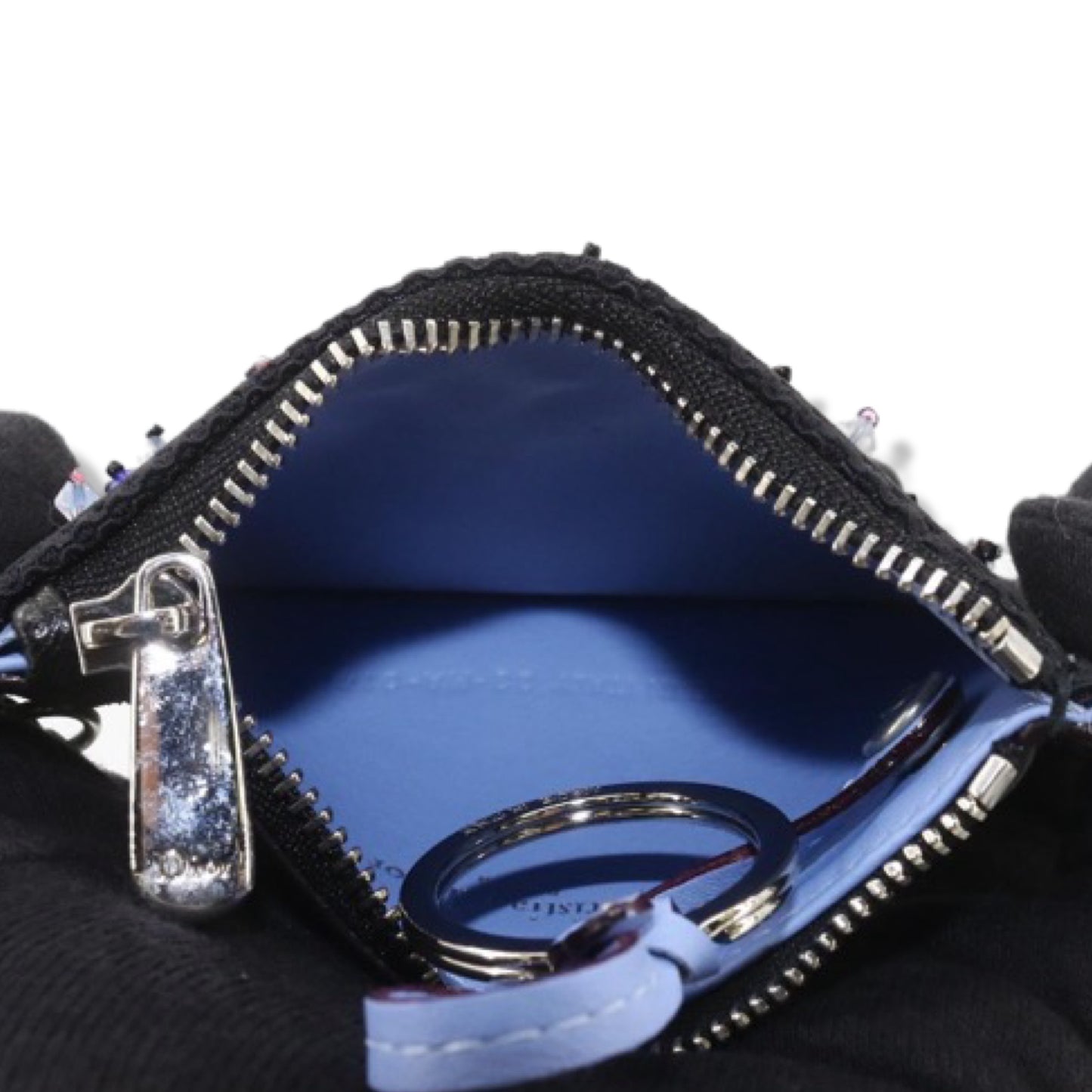 Pre-Owned Dior Cannage Charm Sequin and Leather Coin Case or Key Charm - DIO1082