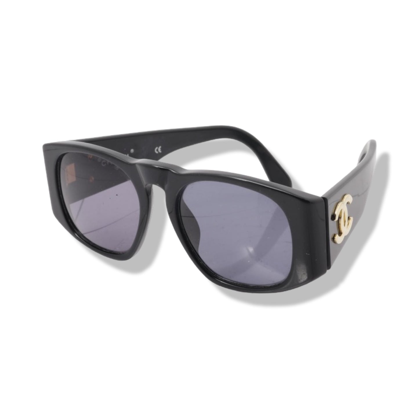 Pre-Owned Chanel Black Large Coco Mark Sunglasses - CH1230