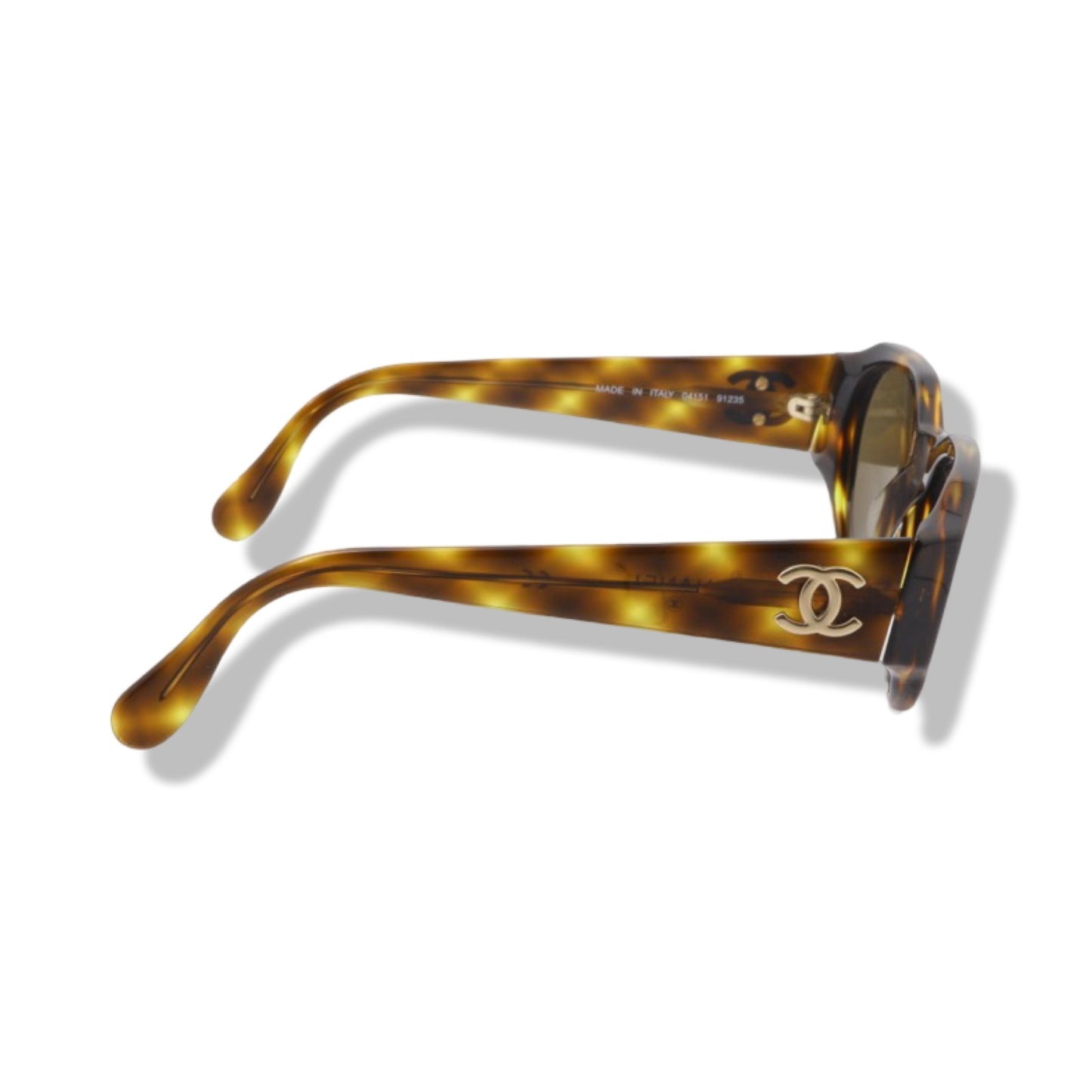 Pre-Owned Chanel Brown Tortoise Coco Mark Sunglasses