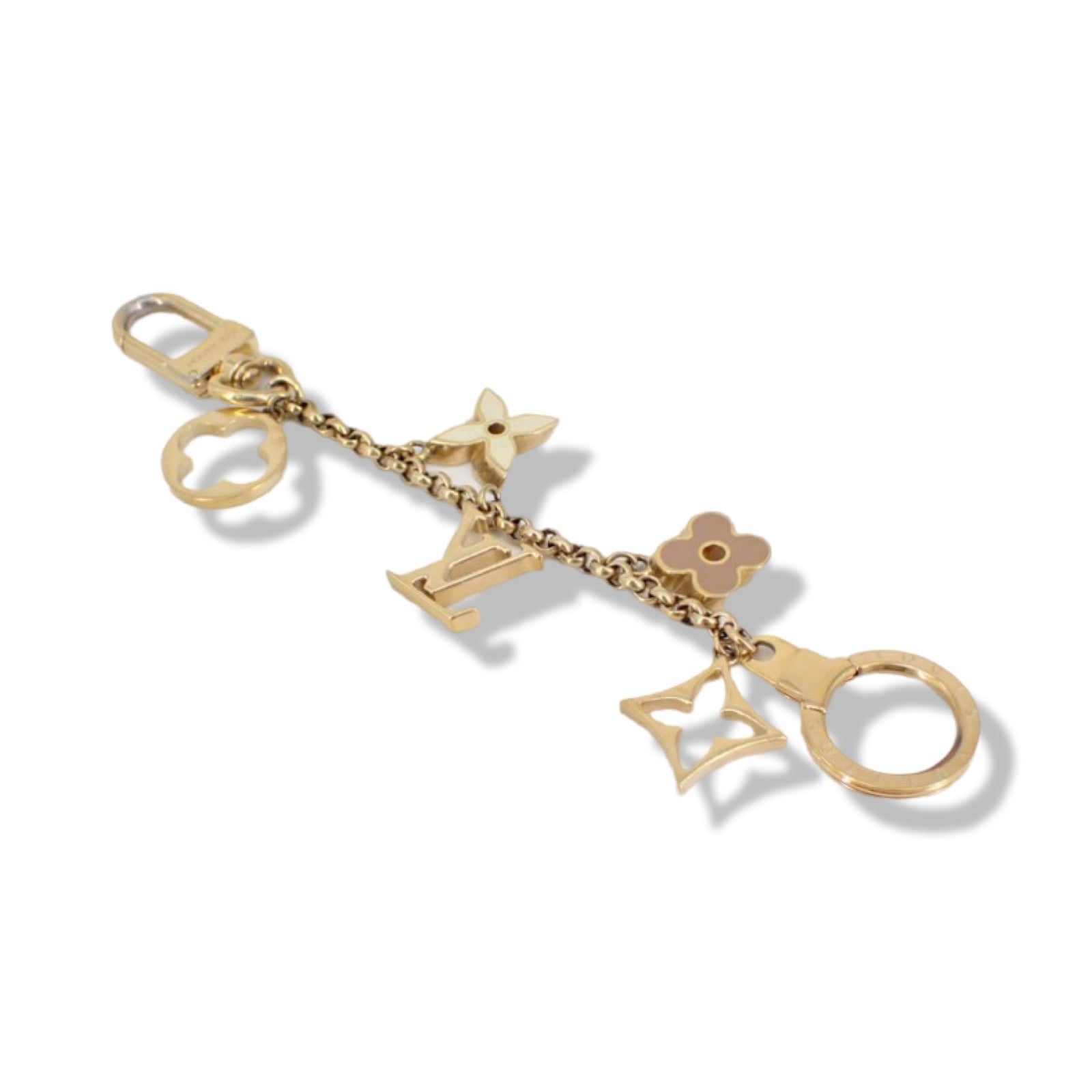 Pre owned Louis Vuitton Chain Fleur de Monogram Charm Gold LV2023