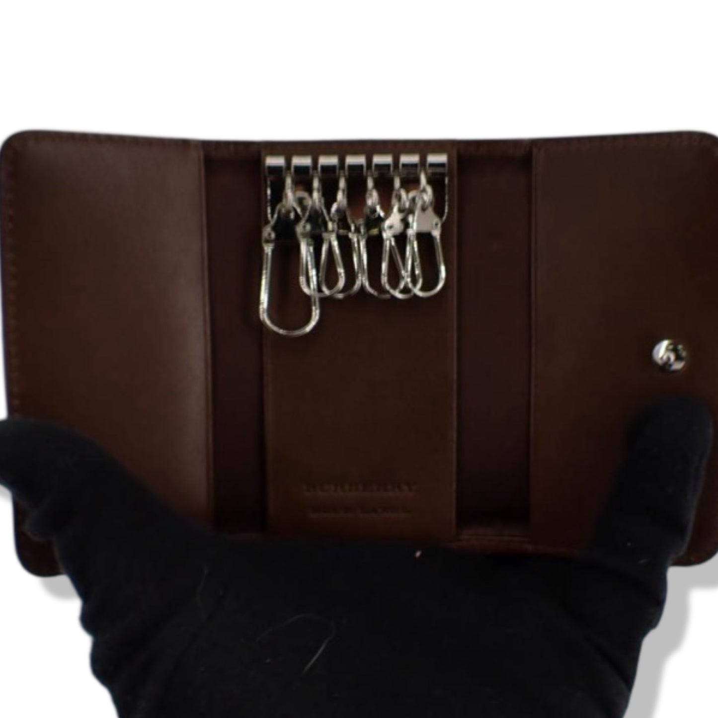 Pre-Owned Burberry Blue Label Key Holder Nova Check Canvas - BB1076