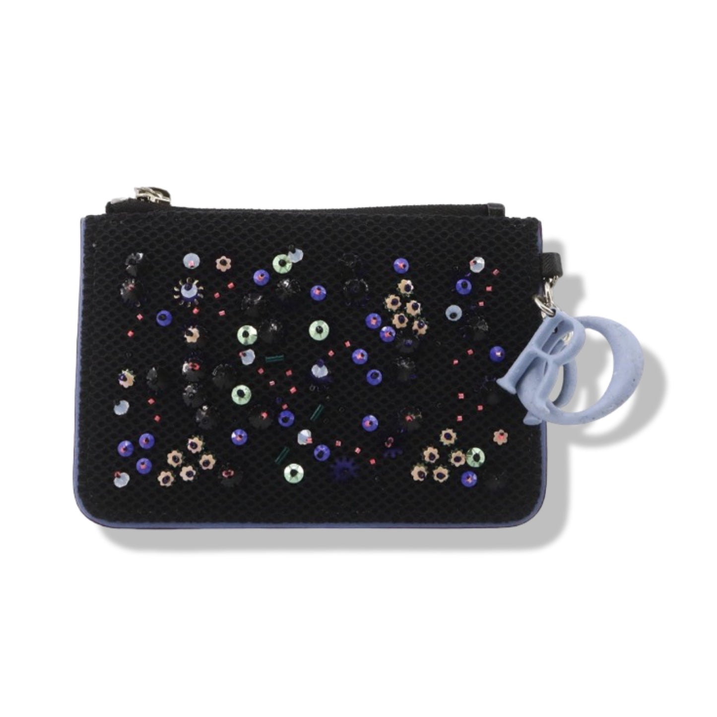 Pre-Owned Dior Cannage Charm Sequin and Leather Coin Case or Key Charm - DIO1082