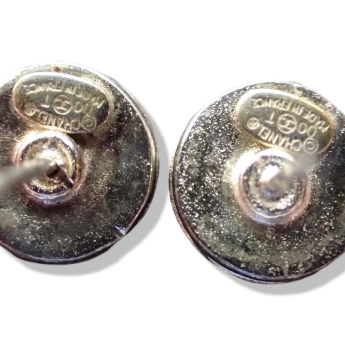 Pre-Owned Chanel Coco Gold & Silver Post Earrings - CH1248