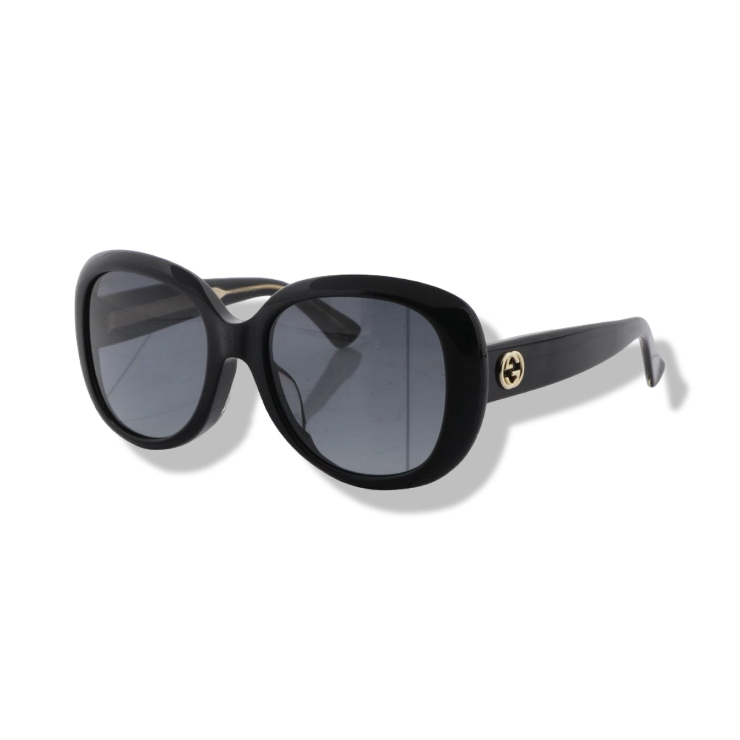 Pre-Owned Gucci Black Round Frame Sunglasses - G1266