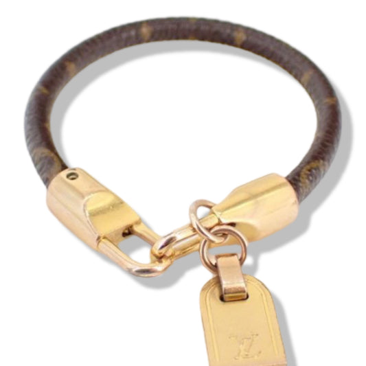 Pre-Owned Louis Vuitton Monogram Bracelet with Gold Plated Buckle 15.5cm- LV2148