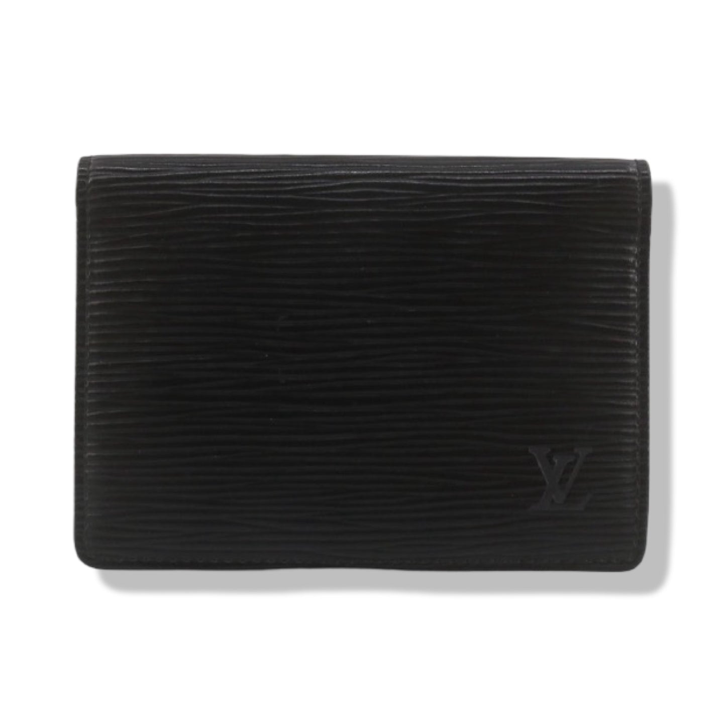 Pre-Owned Louis Vuitton Porto 2 Cult Vertical Noir Epi Leather Card Holder - LV2022