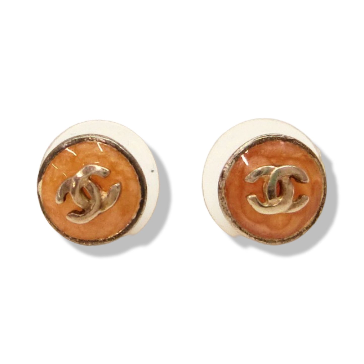 Pre-Owned Chanel Coco Gold & Silver Post Earrings - CH1248