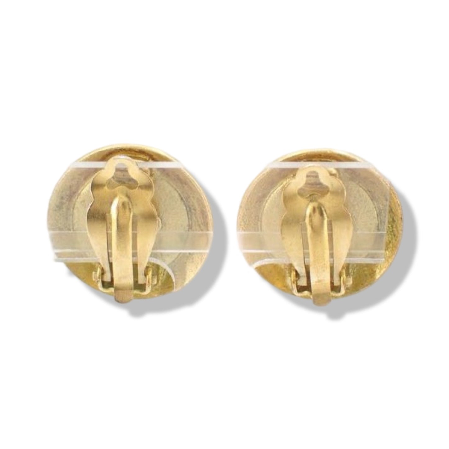 Pre-Owned Chanel Black & Gold Coco Mark Clip On Earrings - CH1179