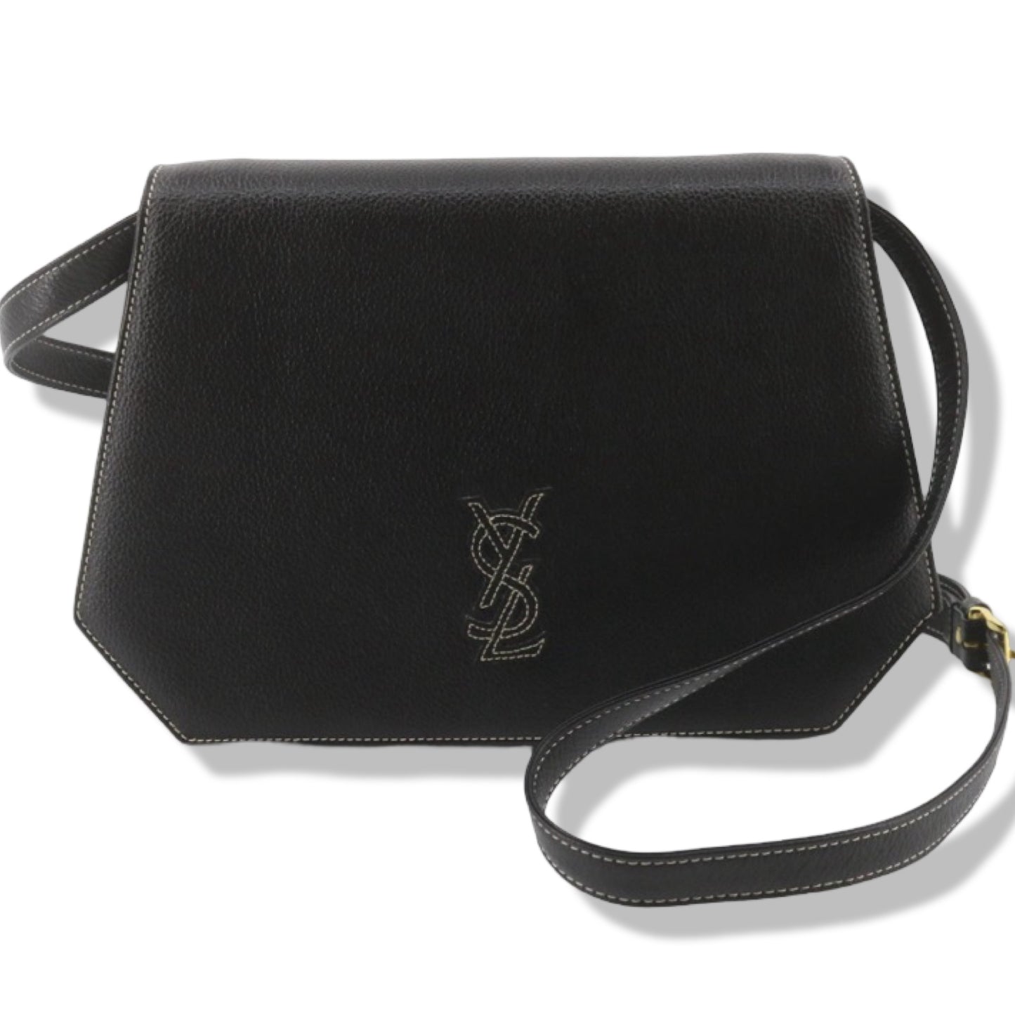 Pre-Owned Saint Laurent Stitch Calf Leather Shoulder Bag - YSL1096