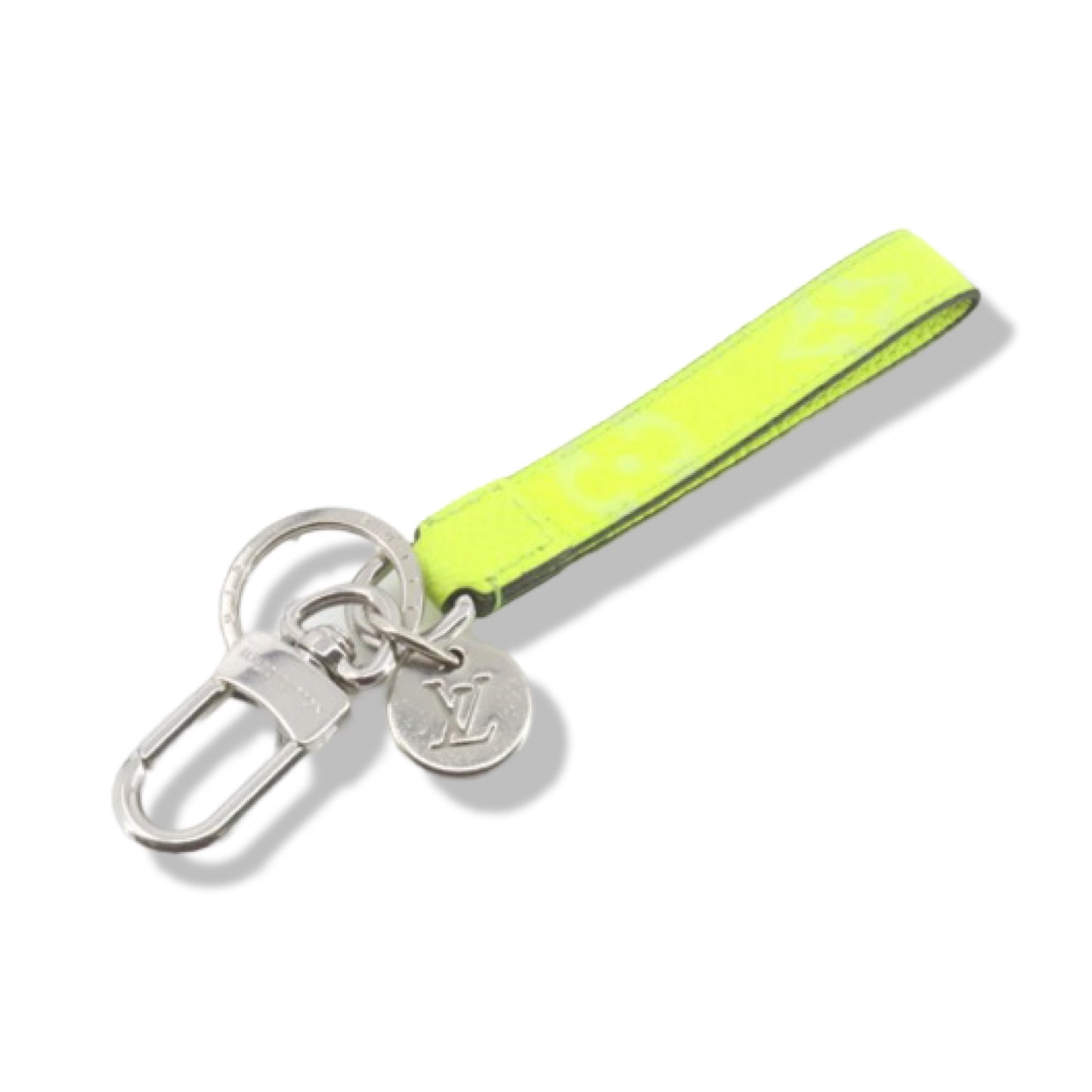 Pre-Owned Louis Vuitton Neon Yellow Canvas Cell Phone/ Key Strap- LV2153