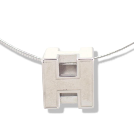 Pre-Owned Hermes Cage d'Ache H Cube Necklace - HER1047