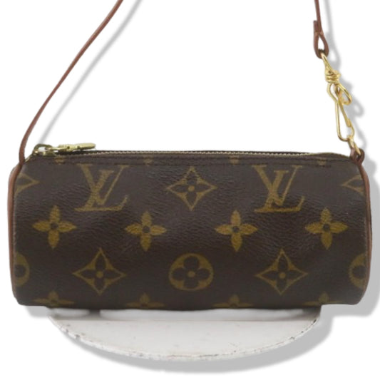 Pre-Owned Louis Vuitton Papillon Mini Pouch Monogram Coated Canvas Wristlet - LV2161