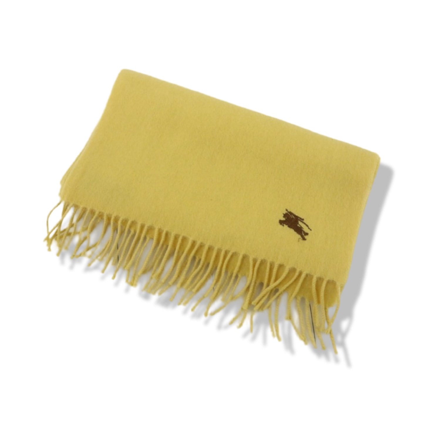 Pre-Owned Burberry Yellow Cashmere Scarf - BB1070