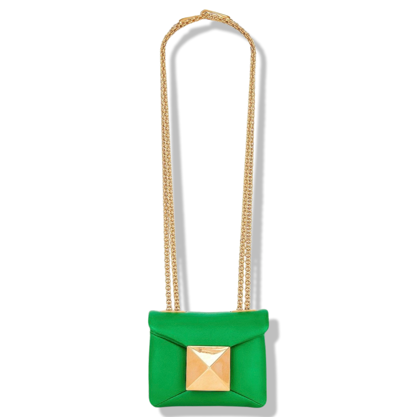 One Stud Nappa Micro Bag With Chain for Woman in Green