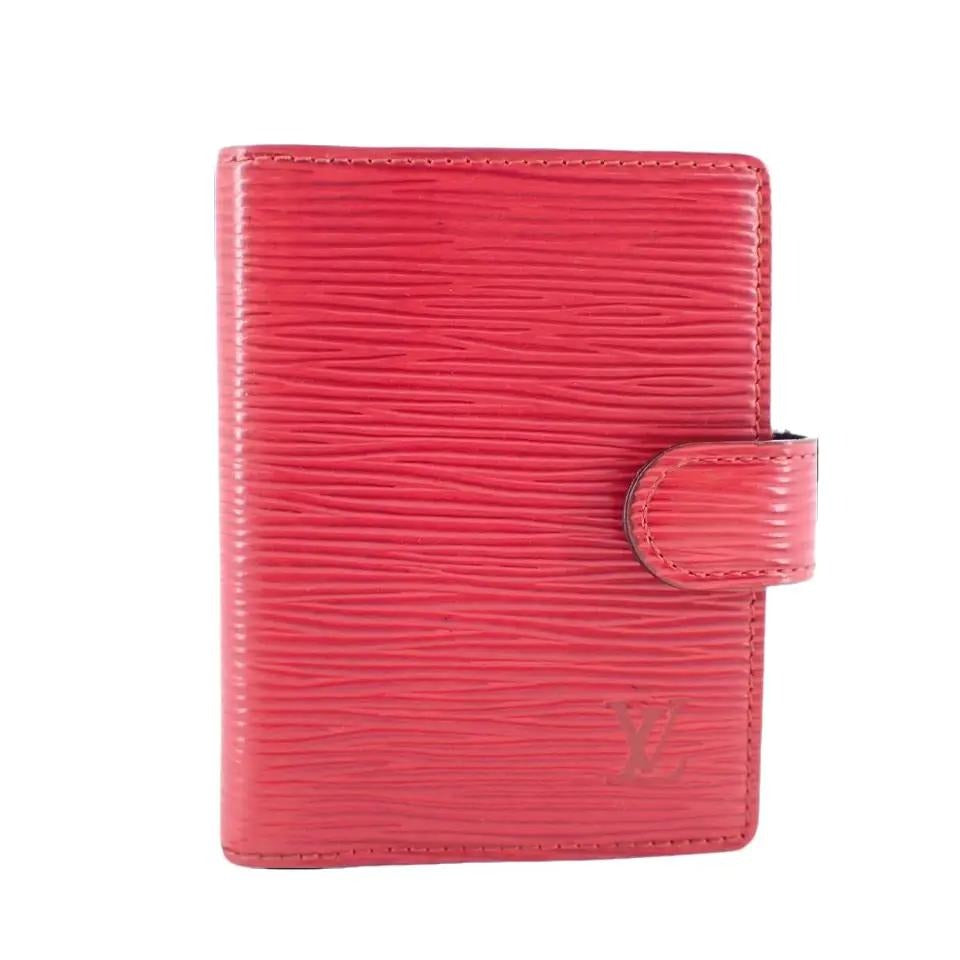 Pre-Owned Louis Vuitton Mini Pouch Red Epi Leather Small Leather Goods