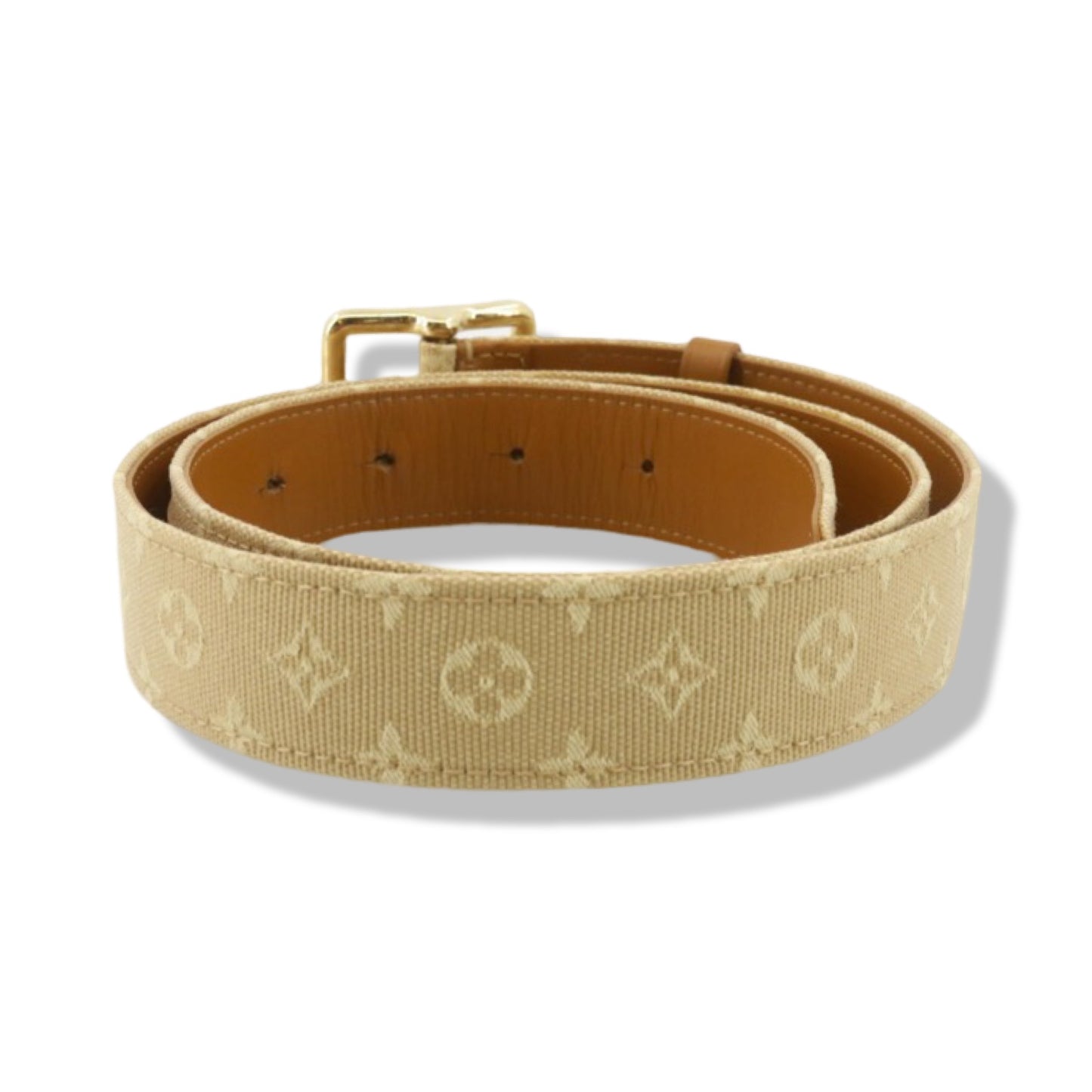 Pre-Owned Louis Vuitton Santur 2004 Belt 90 CM Monogram Mini Lin Small Leather Goods - LV2001