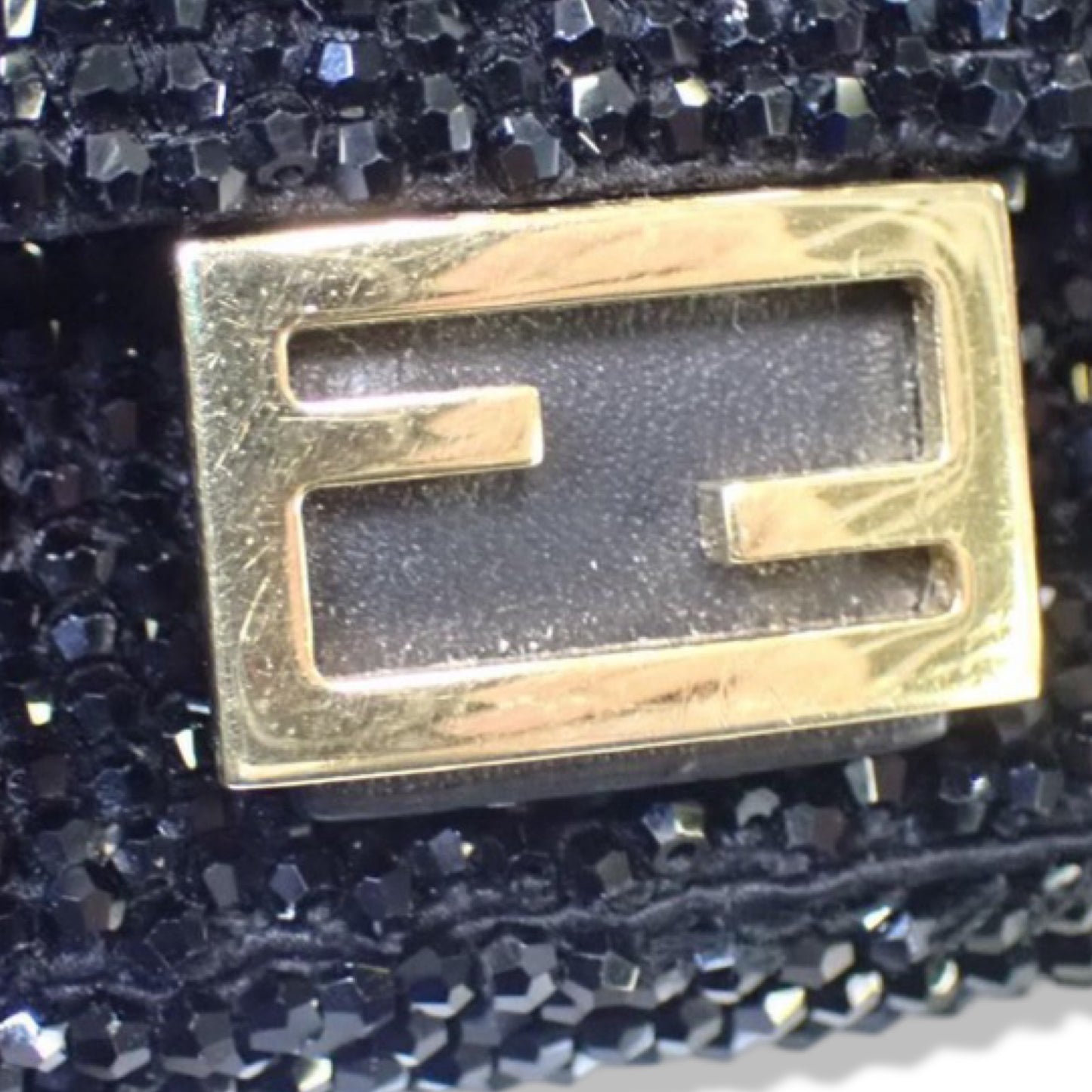 Pre-Owned Fendi Sequin Nano Baguette Mini Bag- FEN1044