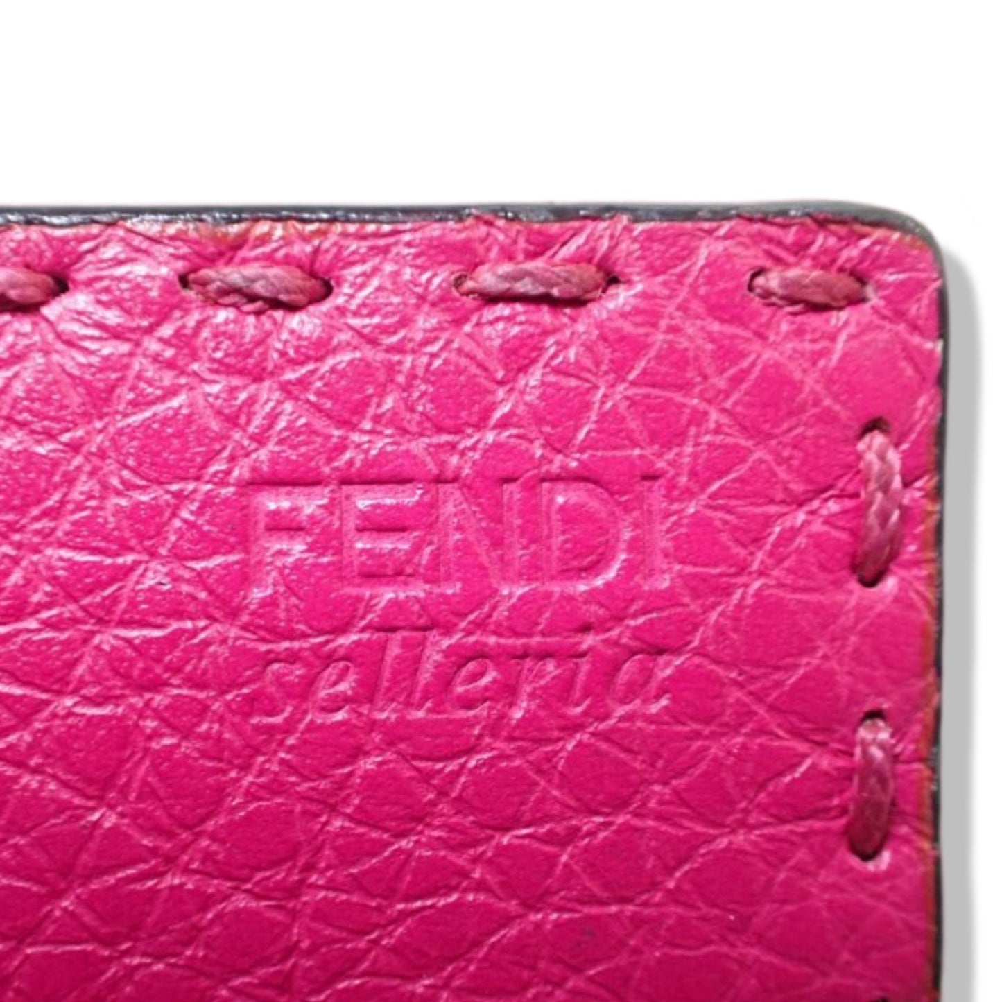 Pre-Owned Fendi Selleria Leather Pink Card Case - FEN1045