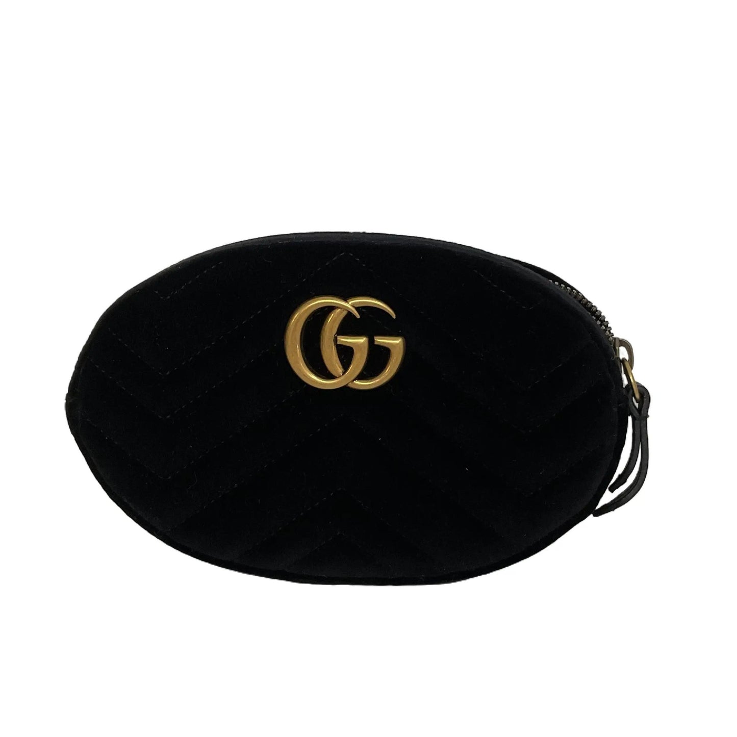 Pre-Owned Gucci Velvet GG Marmont Matelasse Belt Bag