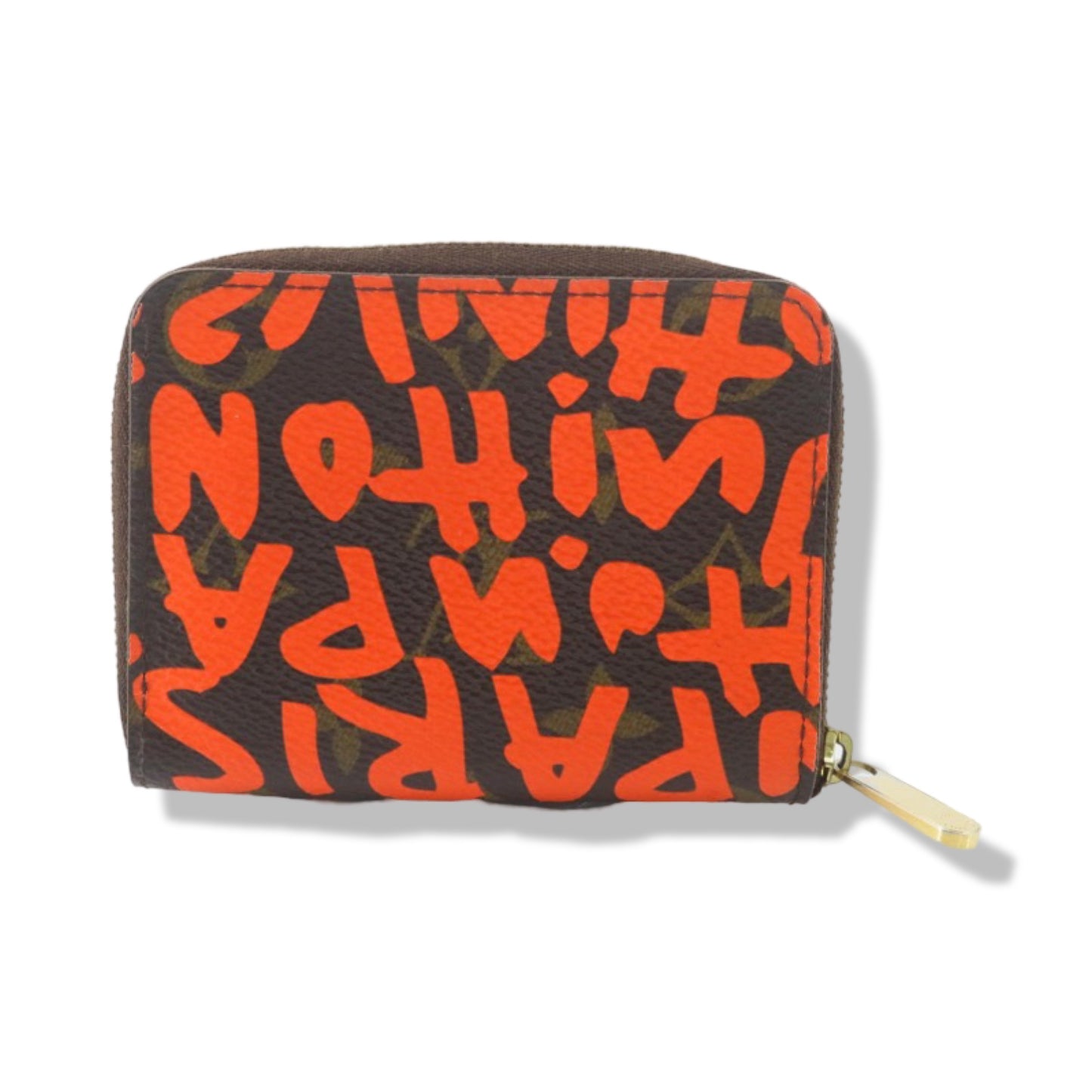 Pre-Owned Louis Vuitton Zippy Coin Case Orange Graffiti Stephen Sprouse- LV2005