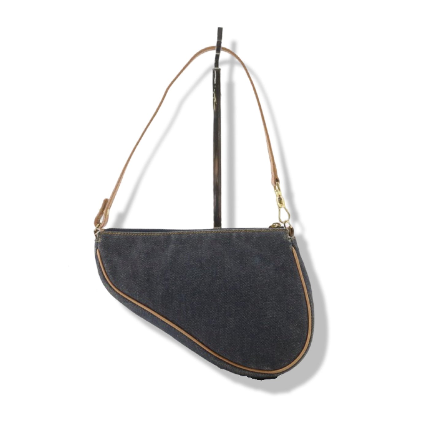 Pre-Owned Christian Dior Small Saddle Denim Shoulder Bag - DIO1073