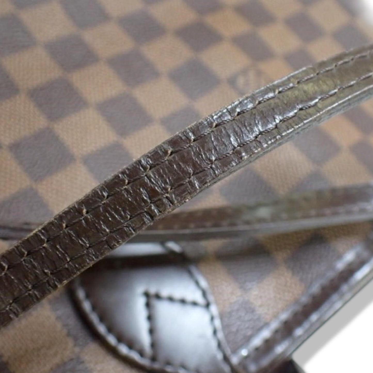 Pre-Owned Louis Vuitton Damier Ebene Canvas Damier Ebene Neverfull MM Tote Bag- LV2007