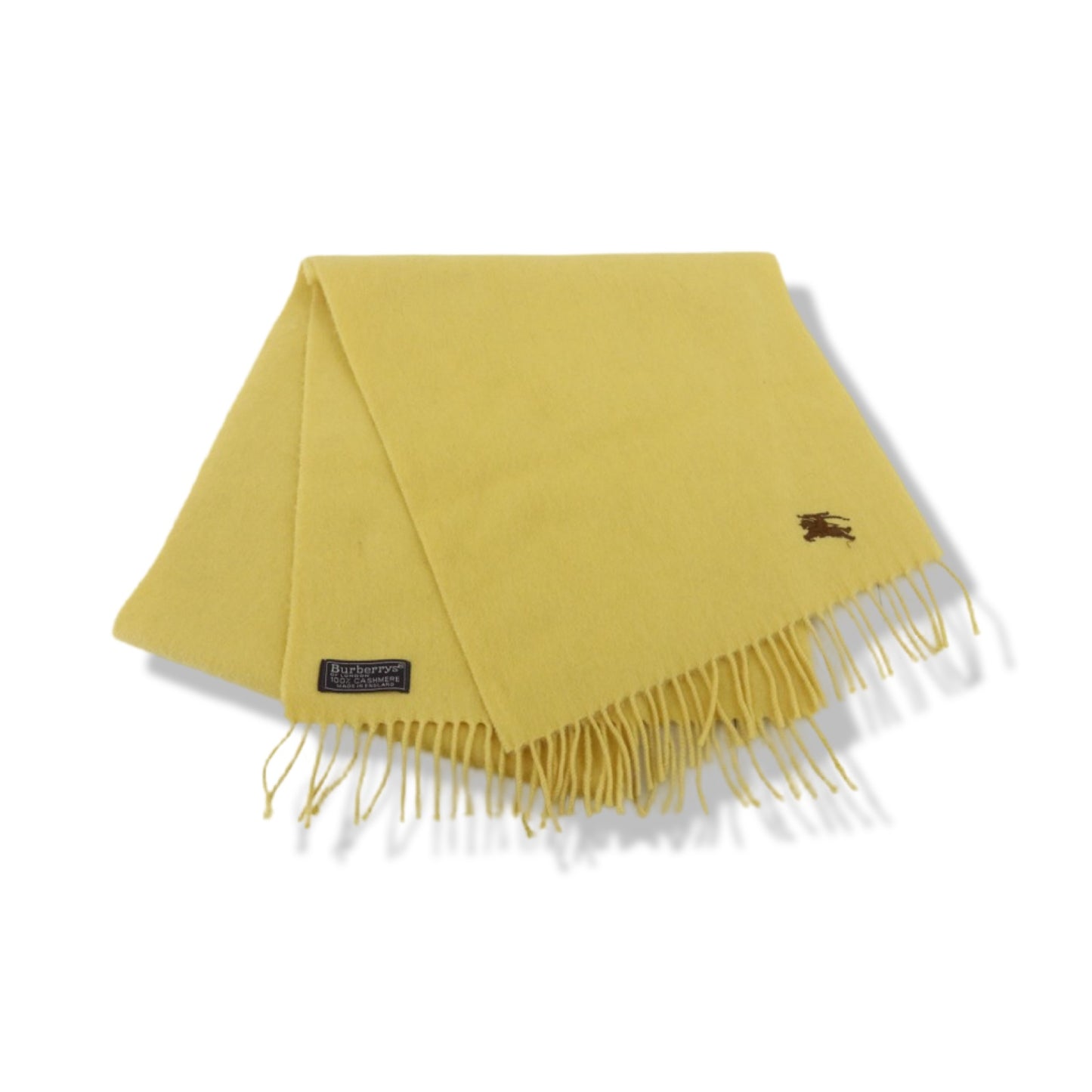 Pre-Owned Burberry Yellow Cashmere Scarf - BB1070