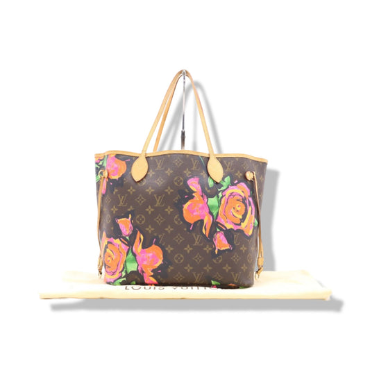 Pre-Owned Louis Vuitton Neverfull MM Monogram Rose Graffiti Tote Bag - LV1991