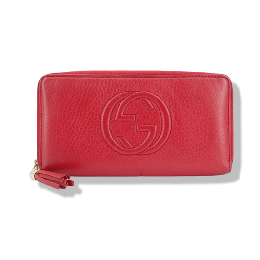 Pre-Owned Gucci Soho Leather Long Zip Wallet - G1310