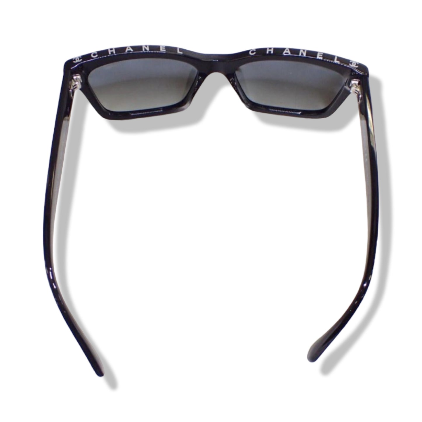 Pre-Owned Chanel Black Coco Mark Rectangle Sunglasses - CH1261