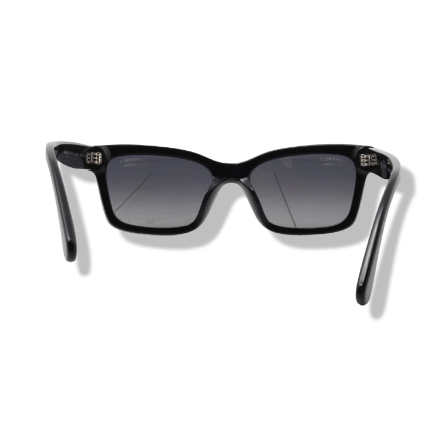 Pre-Owned Chanel Black Coco Mark Rectangle Sunglasses - CH1261