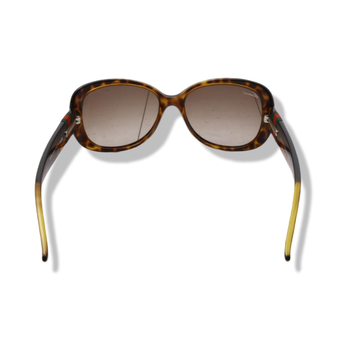 Pre-Owned Gucci Brown Frame Sunglasses with Silver Inlay - G1263