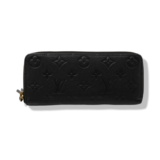 Pre-Owned Louis Vuitton Clemence Wallet Noir Empreinte Leather- LV2121