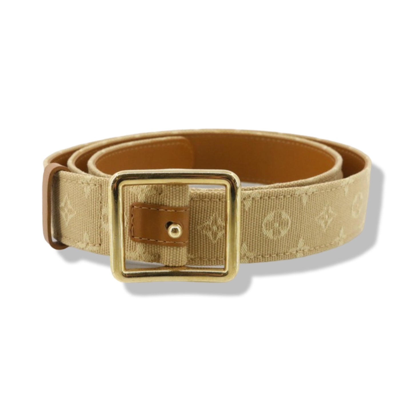 Pre-Owned Louis Vuitton Santur 2004 Belt 90 CM Monogram Mini Lin Small Leather Goods - LV2001