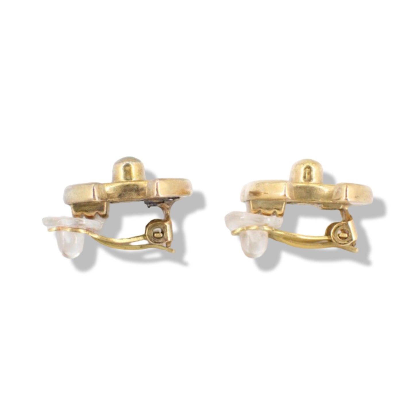 Pre-Owned Chanel Clip On Earrings Coco Mark Lock- Back Clip Broken