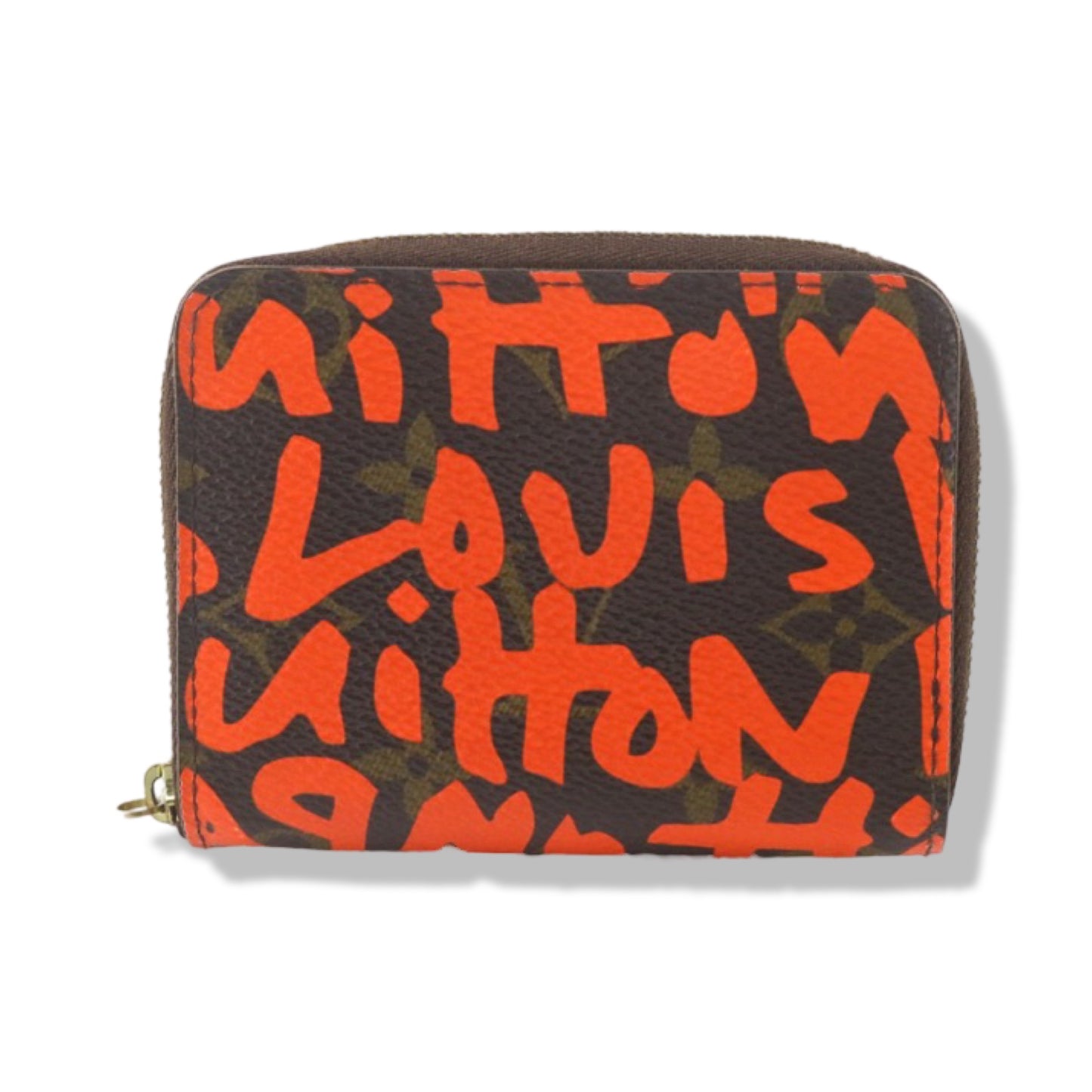 Pre-Owned Louis Vuitton Zippy Coin Case Orange Graffiti Stephen Sprouse- LV2005