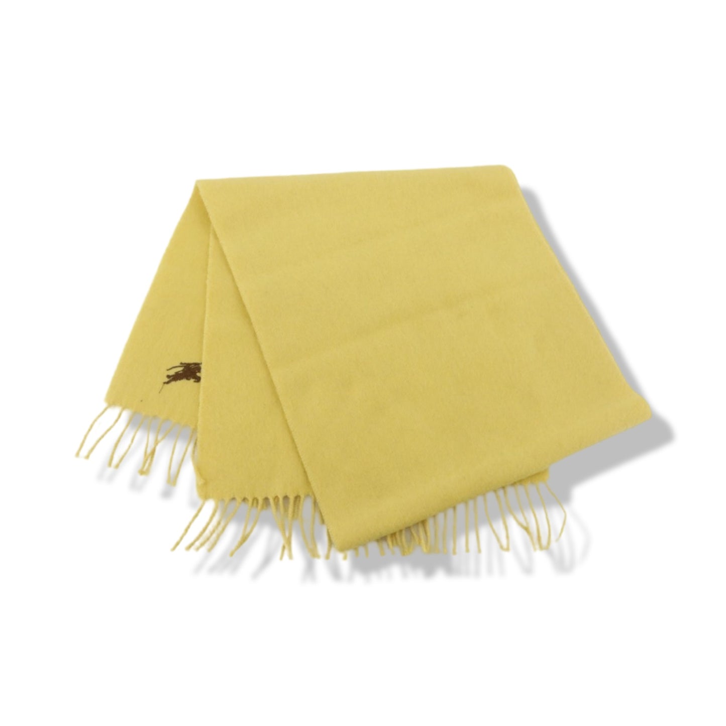 Pre-Owned Burberry Yellow Cashmere Scarf - BB1070