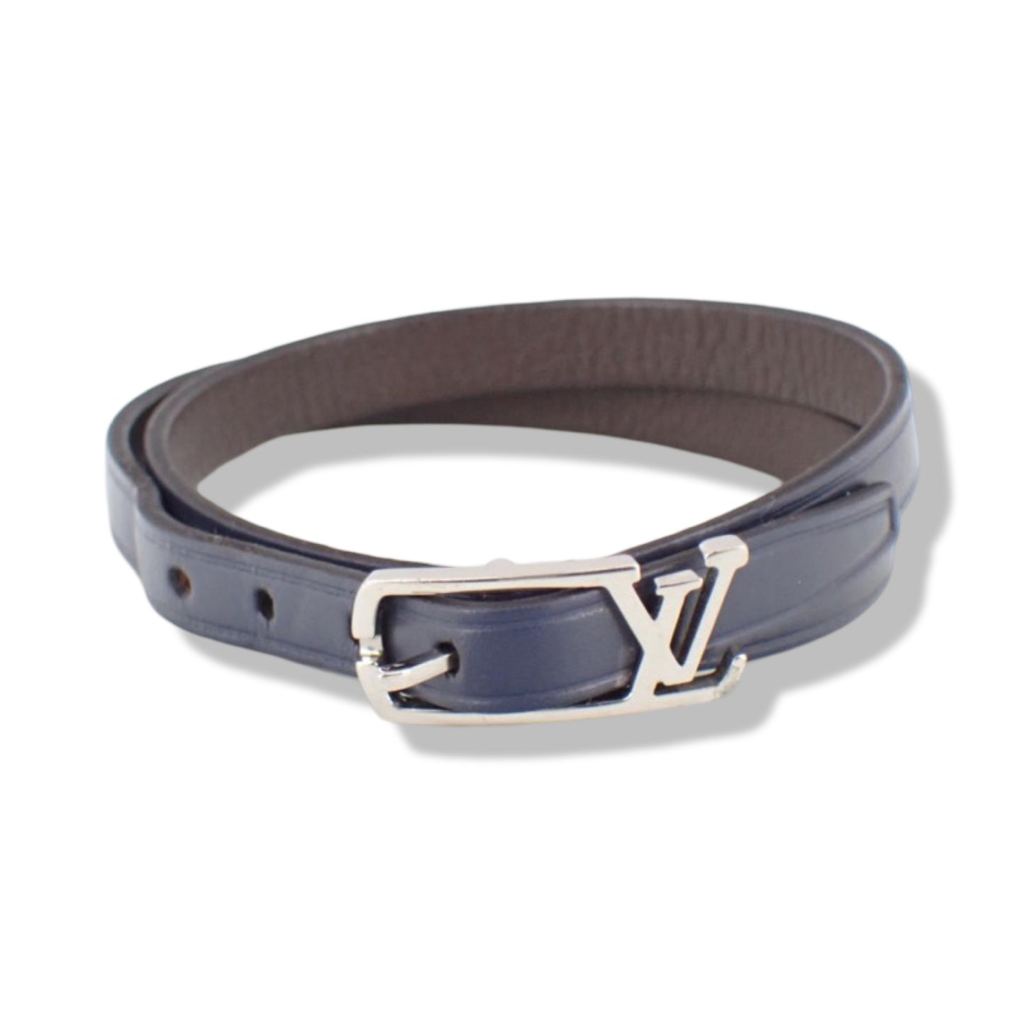 Pre-Owned Louis Vuitton Neogram LV Leather Bracelet - LV1976