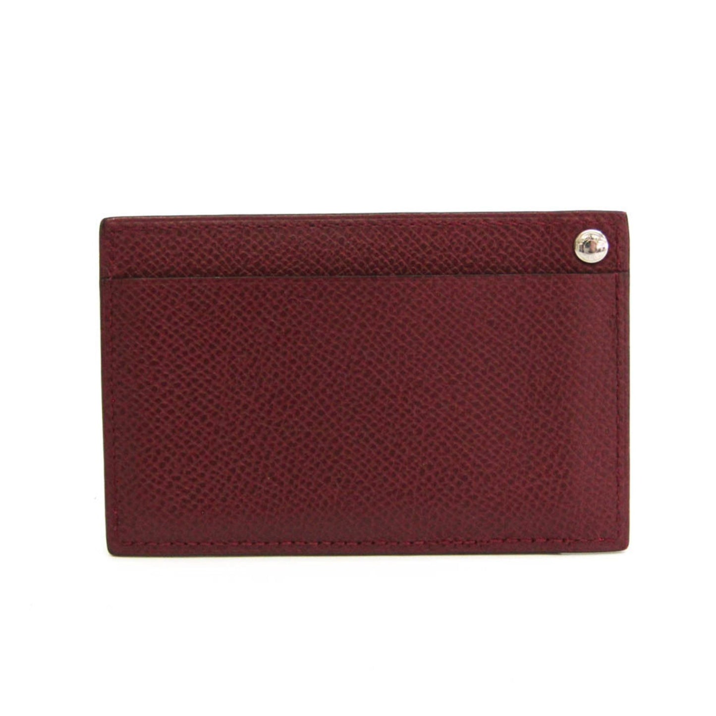 Pre-Owned Hermes Pass Case Epsom Leather Card Case Bordeaux