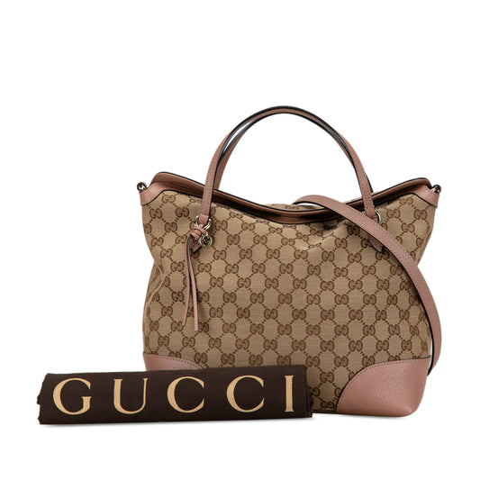 Pre-Owned Gucci Medium GG Canvas Bree Satchel - G1300