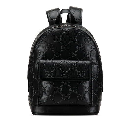 Pre-Owned Gucci GG Embossed Leather Backpack