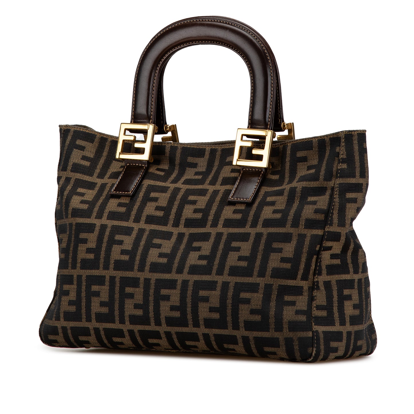 Pre-Owned Fendi Small Zucca Canvas Twins Tote - FEN1042