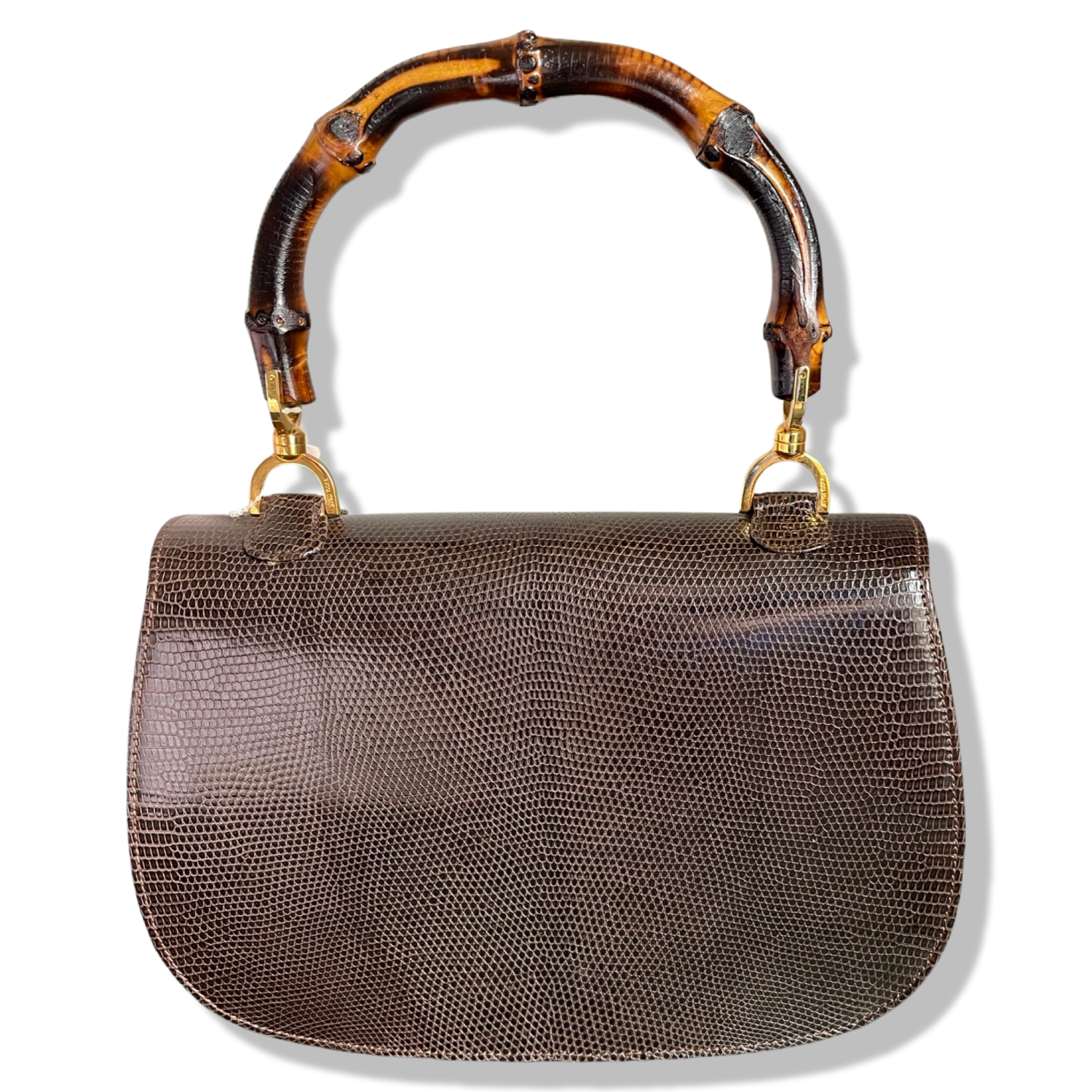 Gucci Bamboo 1947 crocodile bag with python in vintage grey | GUCCI® US
